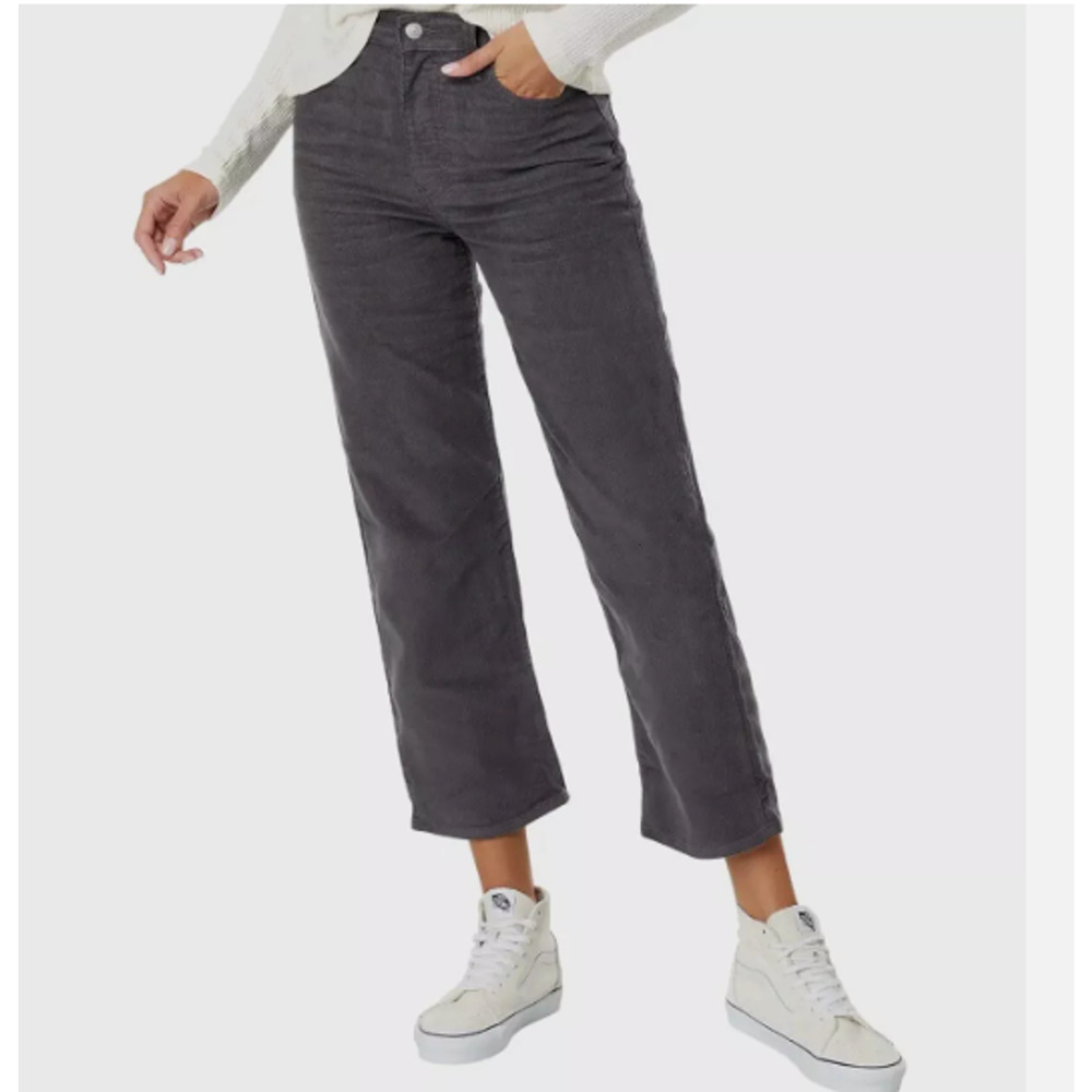 Levi's Ribcage Straight Ankle Corduroy Jeans 25x27 NWT Black Pearl